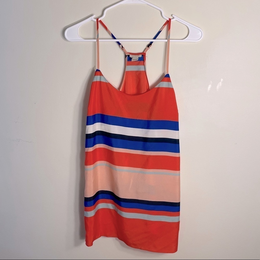 JCrew women’s spaghetti strap racer back design bright summer colors lightweight